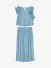 Abel & Lula Meisjes Set Pleated Chiffon Pants Plisse Sky Blue