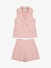 Abel & Lula Meisjes Set Bermuda Gilet Suit Rose