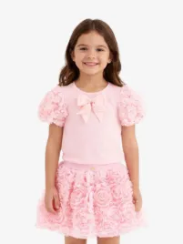 Angels Face Meisjes Set Blossom 3d Roses Fairy Roze
