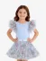 Angels Face Meisjes Set Pixie Garden Flower Print Tutu Pretty Blauw