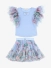 Angels Face Meisjes Set Pixie Garden Flower Print Tutu Pretty Blauw