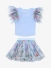 Angels Face Meisjes Set Pixie Garden Flower Print Tutu Pretty Blauw