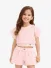 Angels Face Meisjes Set Shirt Short Natalia Frilly Pale Roze