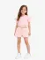 Angels Face Meisjes Set Shirt Short Natalia Frilly Pale Roze