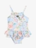 Angels Face Meisjes Badpak Giuppe Garden Flower Print Pretty Blauw