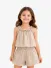Angels Face Meisjes Set Fortuna Metallic Pleated Champagne
