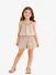Angels Face Meisjes Set Fortuna Metallic Pleated Champagne