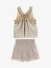 Angels Face Meisjes Set Fortuna Metallic Pleated Champagne
