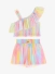 Angels Face Meisjes Set Fortuna Rainbow Pleated Multi
