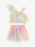 Angels Face Meisjes Set Fortuna Rainbow Pleated Multi