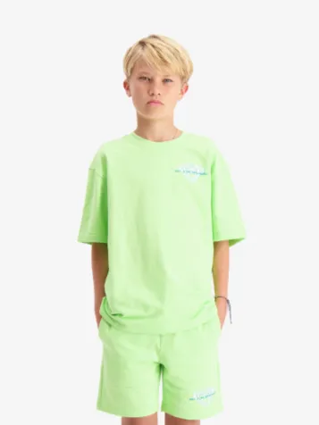 Jongens Set T-shirt Short Sketch Lime