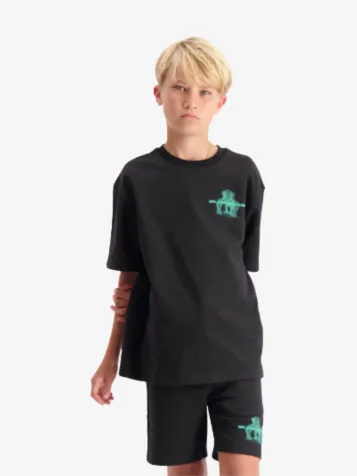 Jongens Set T-shirt Short 3d Convoy Zwart