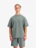 Black Bananas Heren Set Terry T-shirt Short Badstof Script Groen