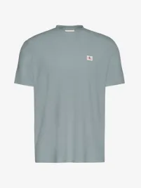 Calvin Klein Heren T-shirt Wafel Badge Overcast