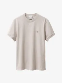 Calvin Klein Heren T-shirt Slim Micro Wafel Oatmeal
