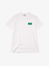 Calvin Klein Heren T-shirt Collegiate Badge Bright Wit