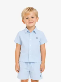 Calvin Klein Jongens Baby Set Blouse Short Breezy Blue