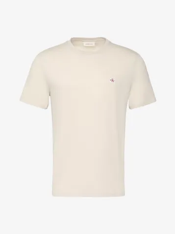 Heren T-shirt Badge Oatmeal