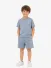 C.P. Company Kids Jongens Set T-shirt Short Silver Blauw