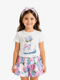Daga Meisjes Set Pastel Bloom Short