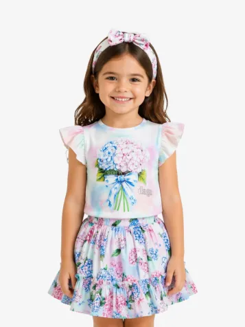 Meisjes Set Rok Pastel Bloom