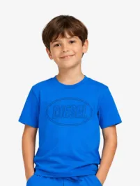 Diesel Junior Jongens T-shirt Tcircle Oversized Bluette