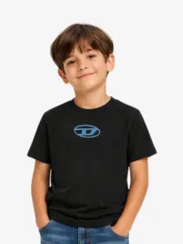 Diesel Junior Jongens T-shirt Tlogy Oversized Zwart