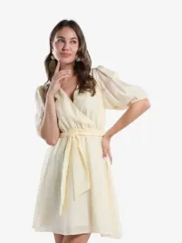 Freebird Icons Dames Jurk Dita Butter Geel