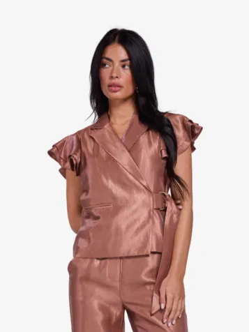 Dames Blouse Brightly Copper