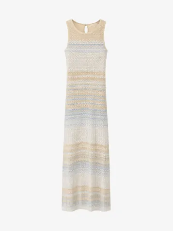 Dames Jurk Rosalyn Light Blue Beige