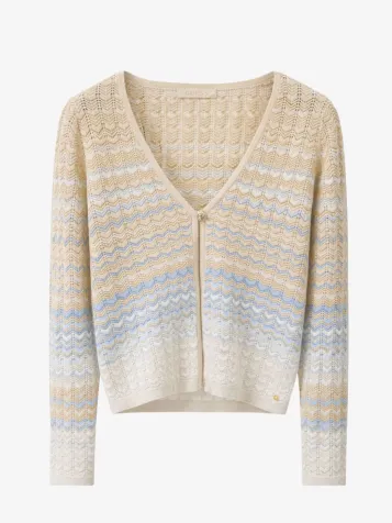 Dames Vest Rosalyn Light Blue Beige