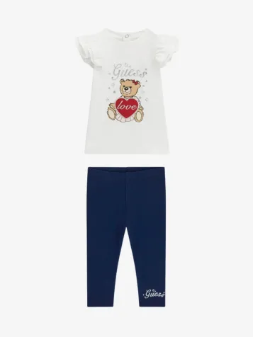 Meisjes Set T-shirt Legging Pure Wit