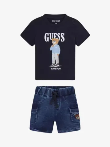 Jongens Baby Set T-shirt Denim Short Smart Blue