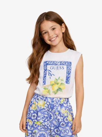 Meisjes T-shirt Oversize Boxy Polar Blauw