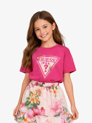 Meisjes T-shirt High Low Paars Dragonfruit