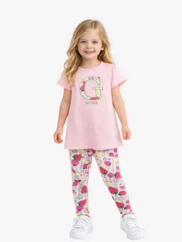 Meisjes Set T-shirt Legging Cupid Pink