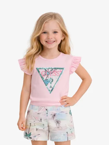 Meisjes Set T-shirt Short Taffy Rose