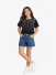 Guess Kids Meisjes T-shirt Midi Zwart