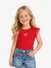 Guess Kids Meisjes T-shirt Rib Mesh Chili Red