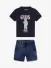 Guess Kids Jongens Baby Set T-shirt Denim Short Smart Blue