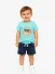 Guess Kids Jongens Baby Set T-shirt Denim Short Teal Surf