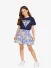 Guess Kids Meisjes T-shirt High Low Suiting Blauw