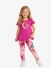 Guess Kids Meisjes Set T-shirt Legging Paars Dragonfruit