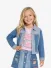 Guess Kids Meisjes Spijker Jas Denim Medium Reverse Blauw