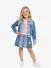 Guess Kids Meisjes Spijker Jas Denim Medium Reverse Blauw