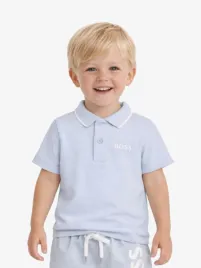 Boss Kids Jongens Baby Polo Licht Blauw
