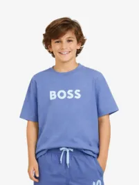 Boss Kids Jongens T-shirt Lavendelblauw