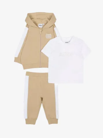 Jongens Baby Joggingpak Vest Beige