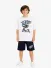 Iceberg Kids Completo T-shirt Bermuda In Cotone Navy