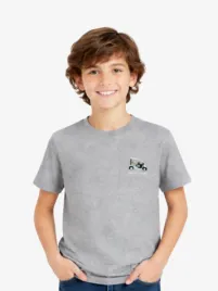 Jacob Cohen Junior Jongens T-shirt Golf Grijs Wit Multi